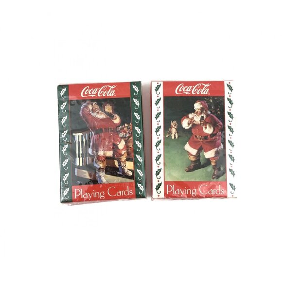 Coco-Cola Playing Cards Christmas Gift Set NIB, Two Decks Coke Brand Cards - Picture 3 of 10